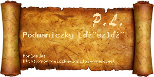 Podmaniczky László névjegykártya