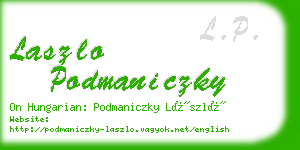 laszlo podmaniczky business card